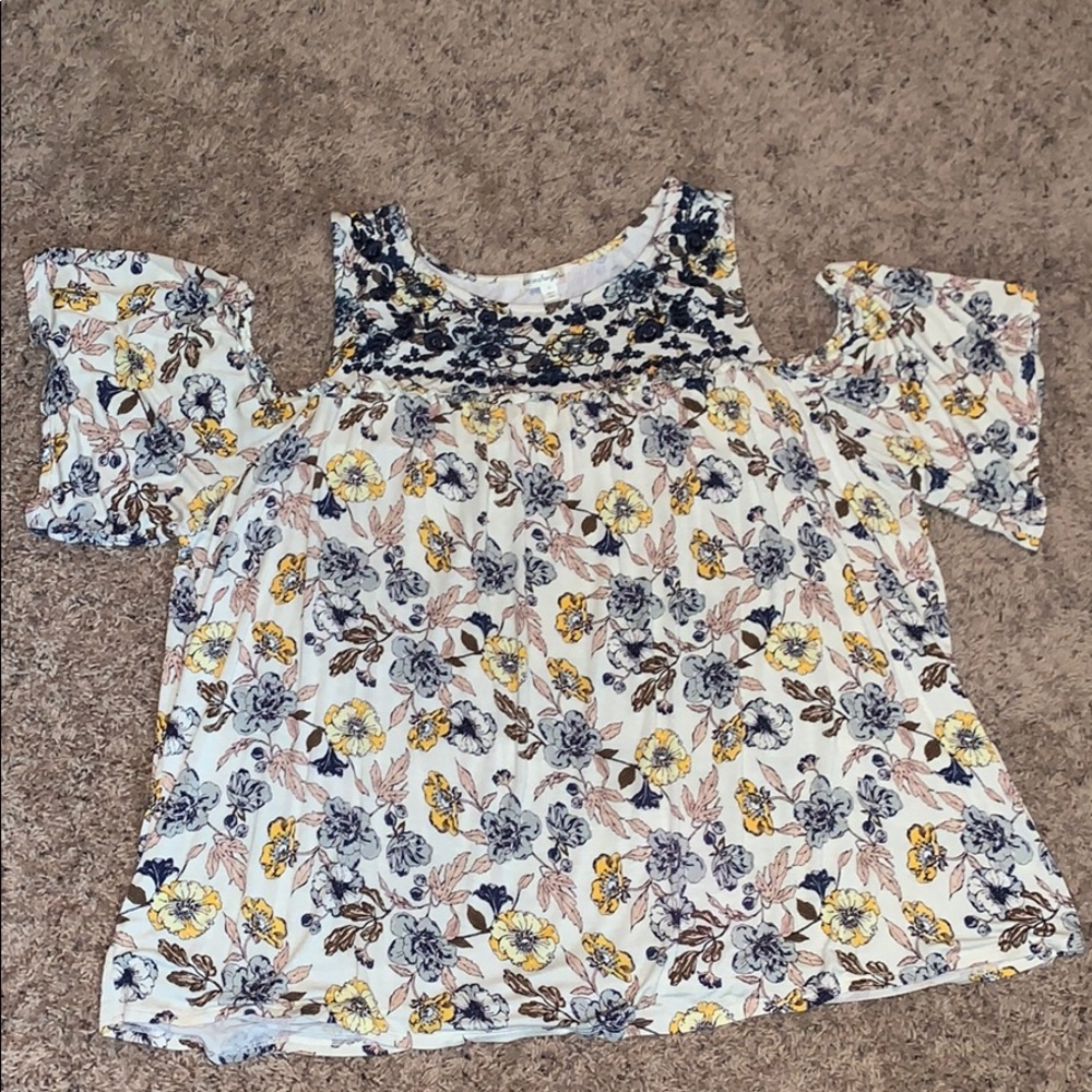 Love on a Hanger Shoulder-less Peasant Top